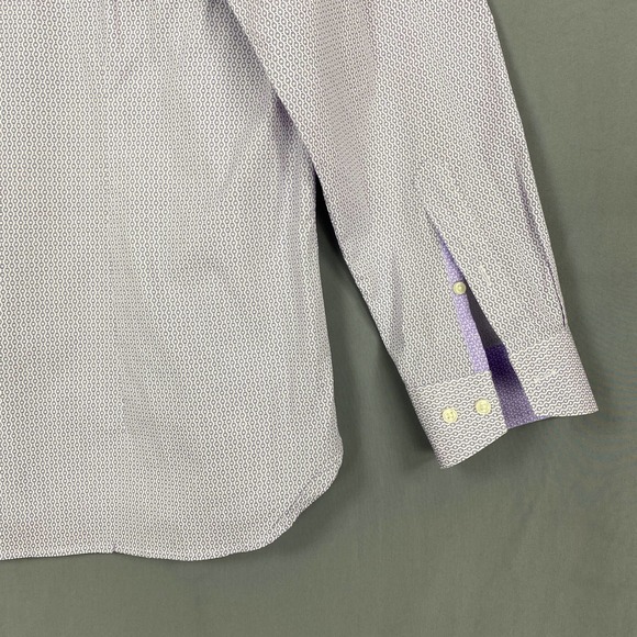 Ted Baker Dress Shirt Purple Button Up Long Sleeve - Picture 8 of 11